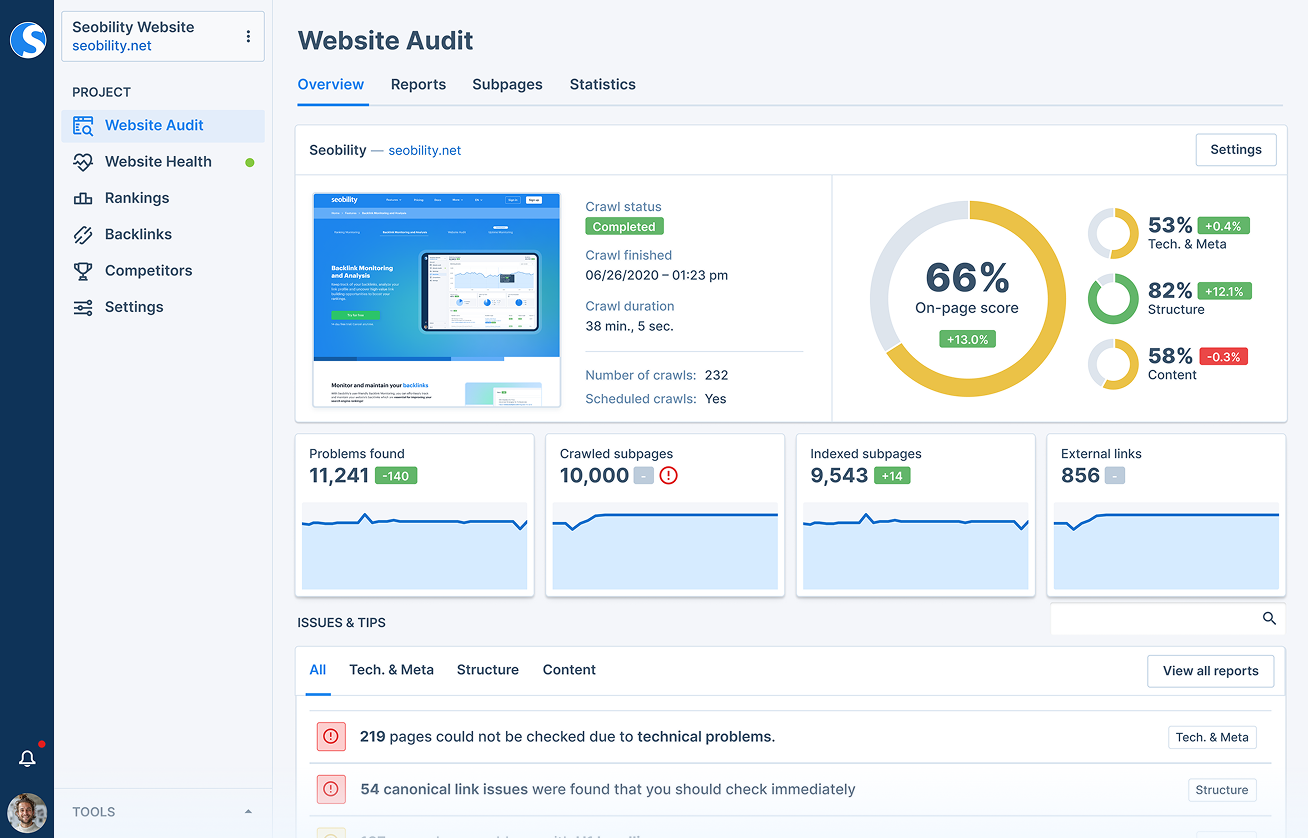 website testen seo