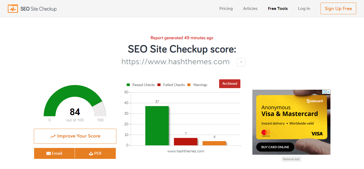 seo site checkup tool